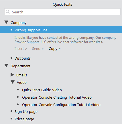 Predefined answers grouping in agent apps